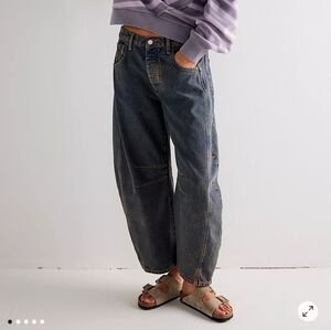 Free People Good Luck Barrel Jeans